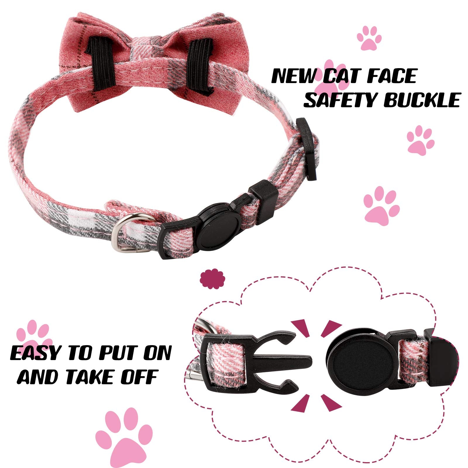 Collier réglable Weewooday pour chaton, s'adapte à la croissance et au confort.