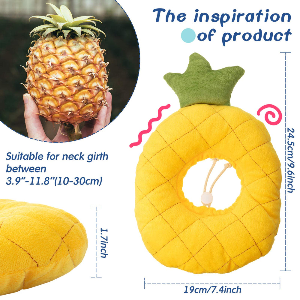 Weewooday collier-cone chat Elizabeth ananas: motif coloré et utilisation photo prop