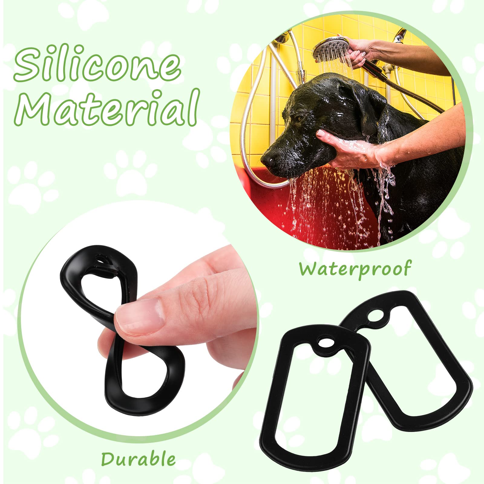 Weewooday couverture silicone pour identifiant canin, réduction du bruit pendant l'activité.