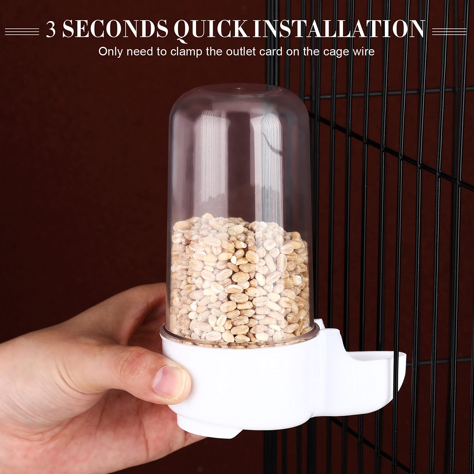 Weewooday distributeur eau et graines pour cage polyvalence utile