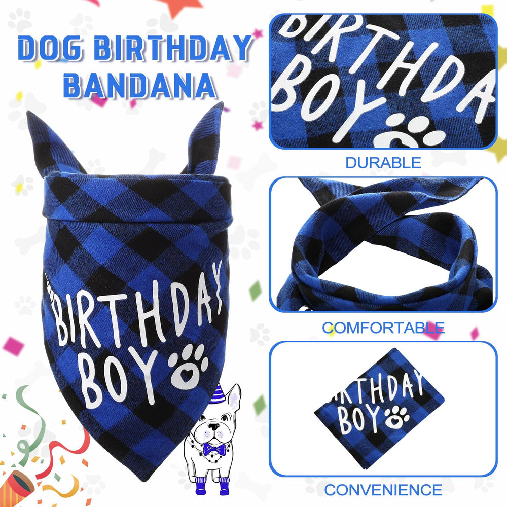 Ensemble accessoires anniversaire Weewooday pour chien, très mignon