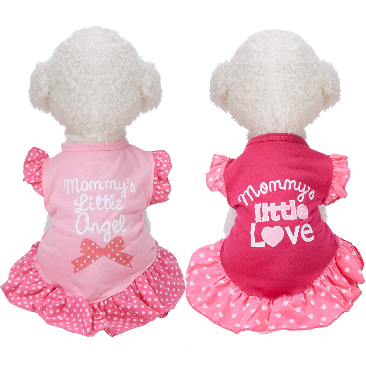 Weewooday robe pour chien Love et Angel, look tendance pour sorties.