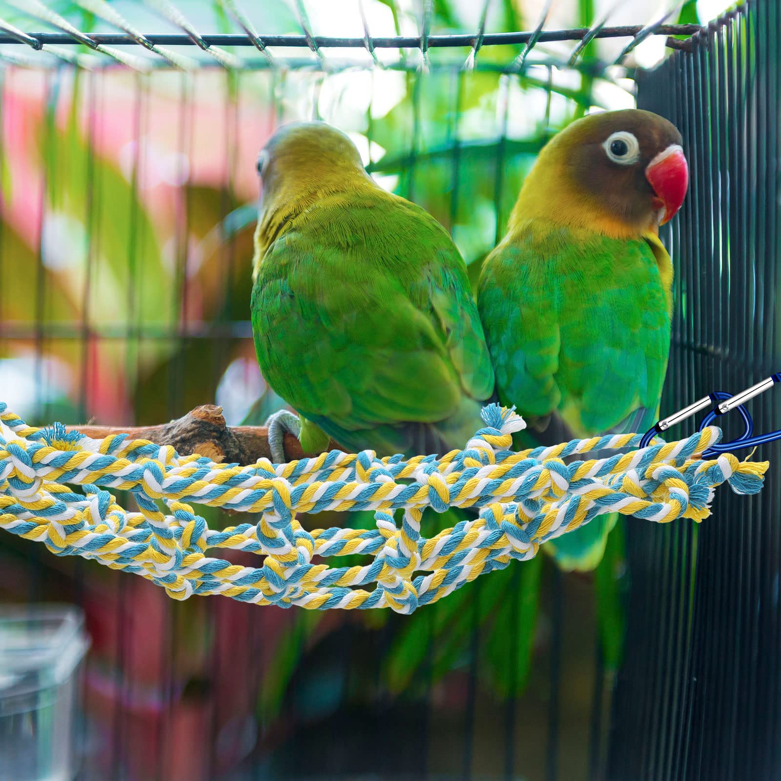 Weewooday hamac et pont de jeu pour petits animaux en cage.