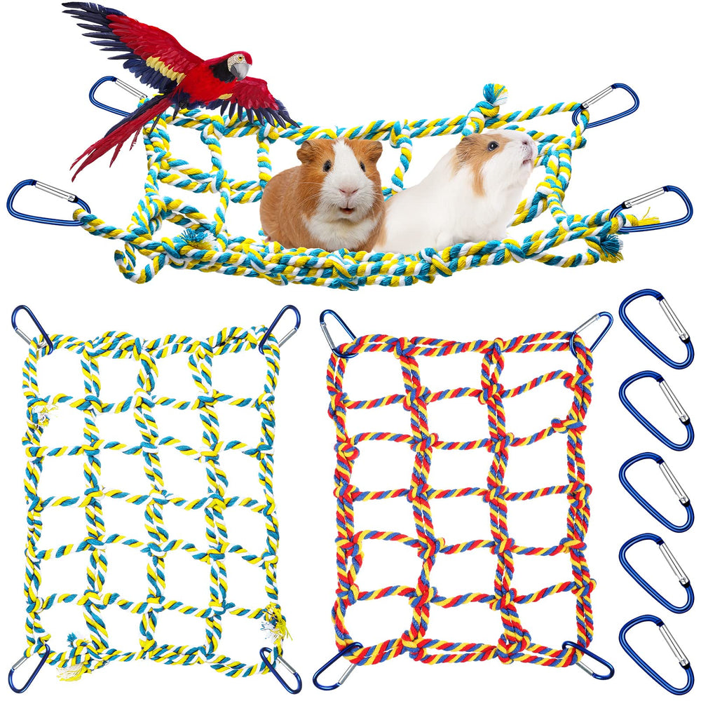Weewooday réseau corde escalade rouge pour petits animaux, durable et facile à accrocher.