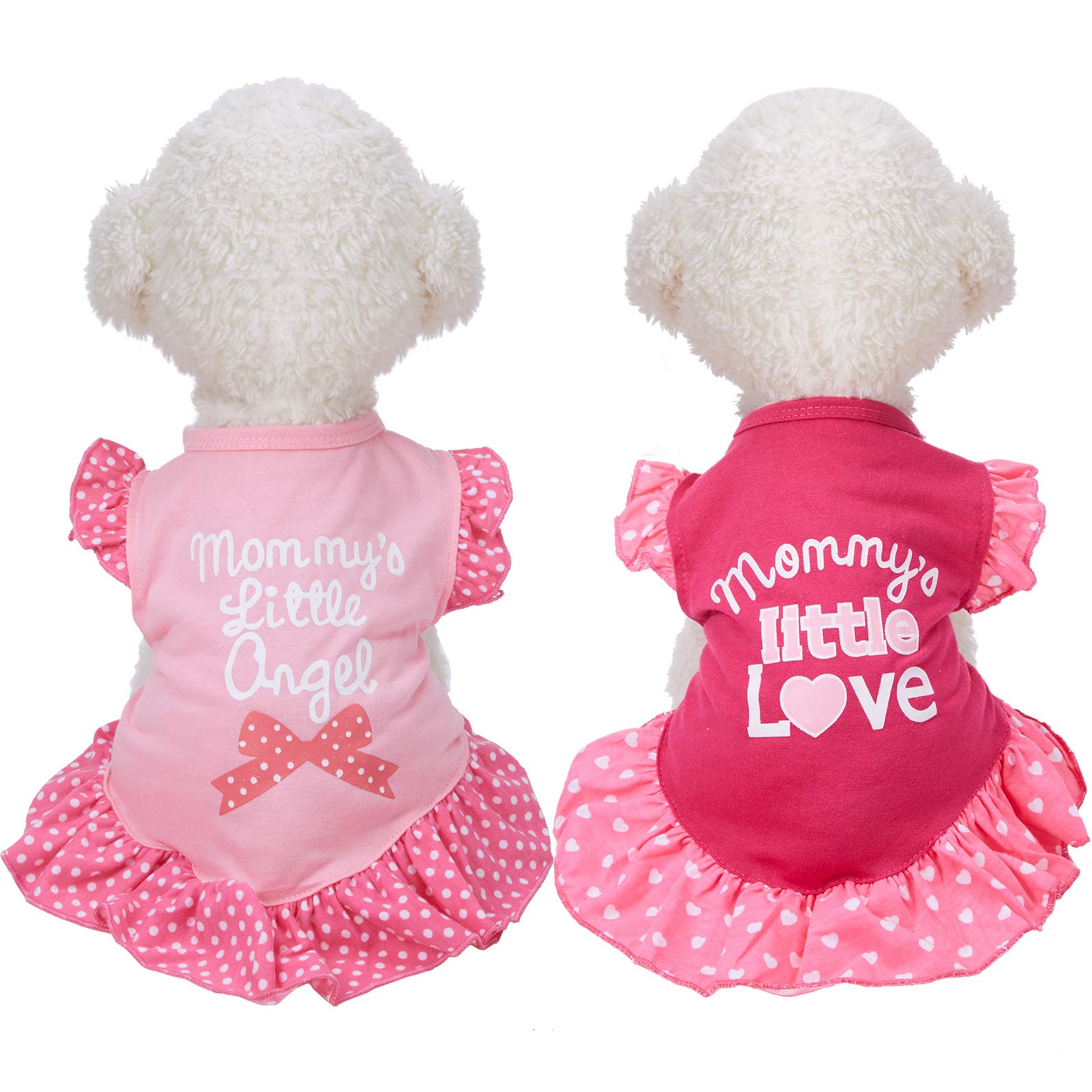 Weewooday robe amour Ange pour chien, look adorable lors des sorties.