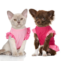 Weewooday robe chien amour et ange tissu doux, facile à enfiler.