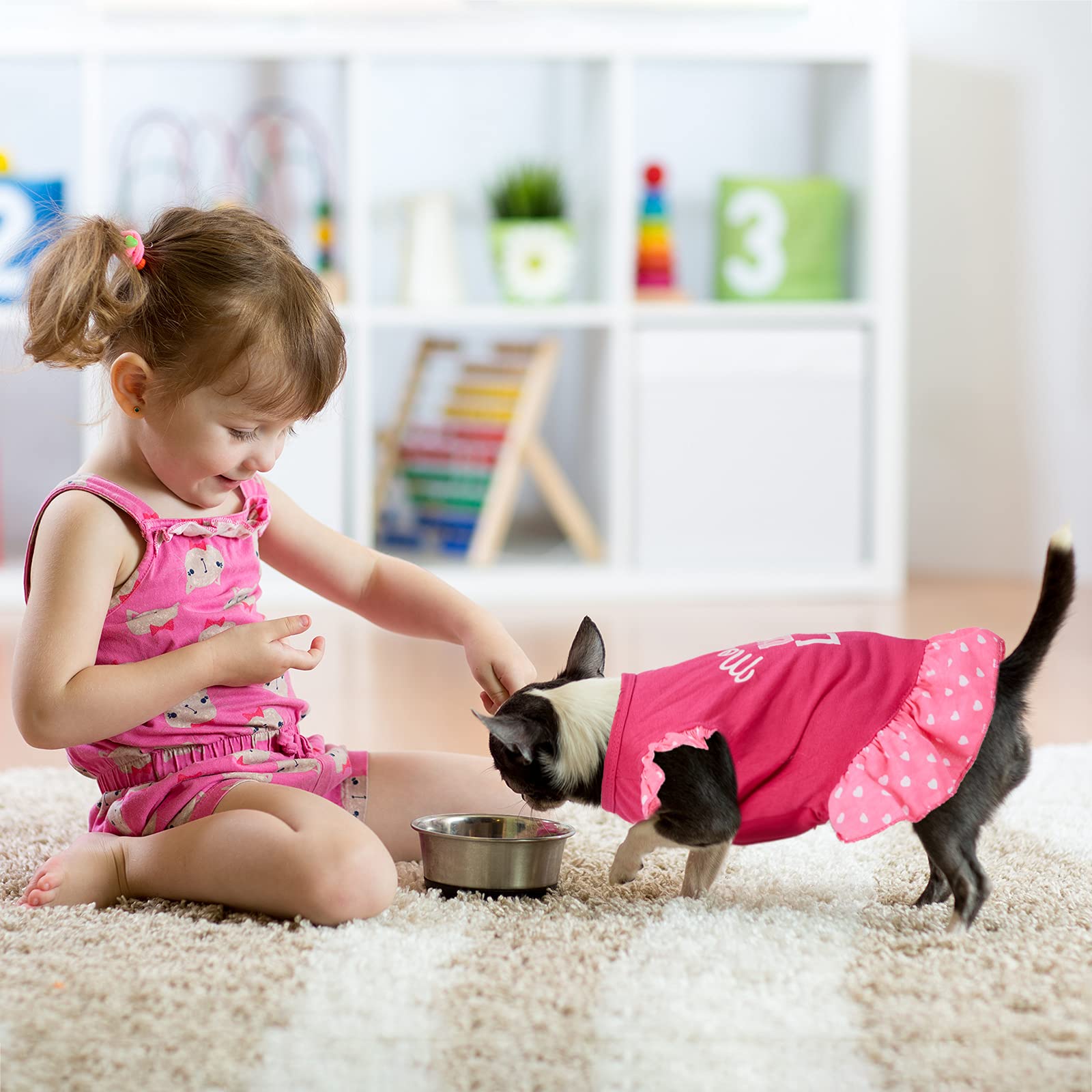 Weewooday tenue rose pour animal domestique, style mignon et pratique.