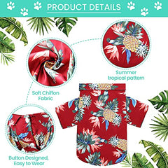 Weewooday t-shirt chien Hawaii motifs fleurs 2, parfait pour un style estival tendance.