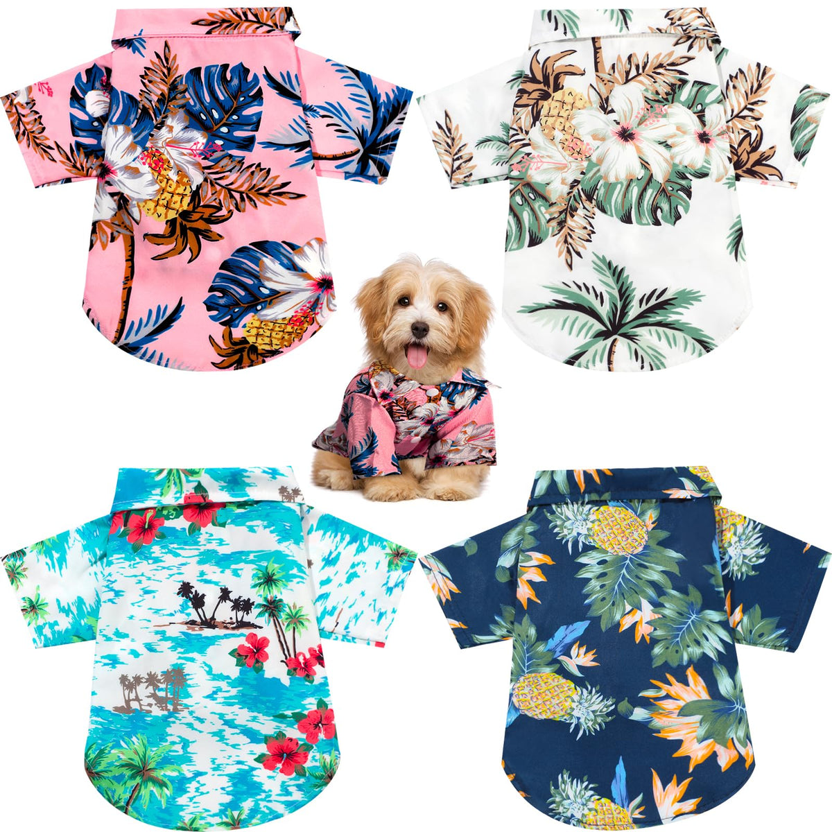 Weewooday t-shirt hawaïen fleurs tropicales, idéal pour sorties estivales