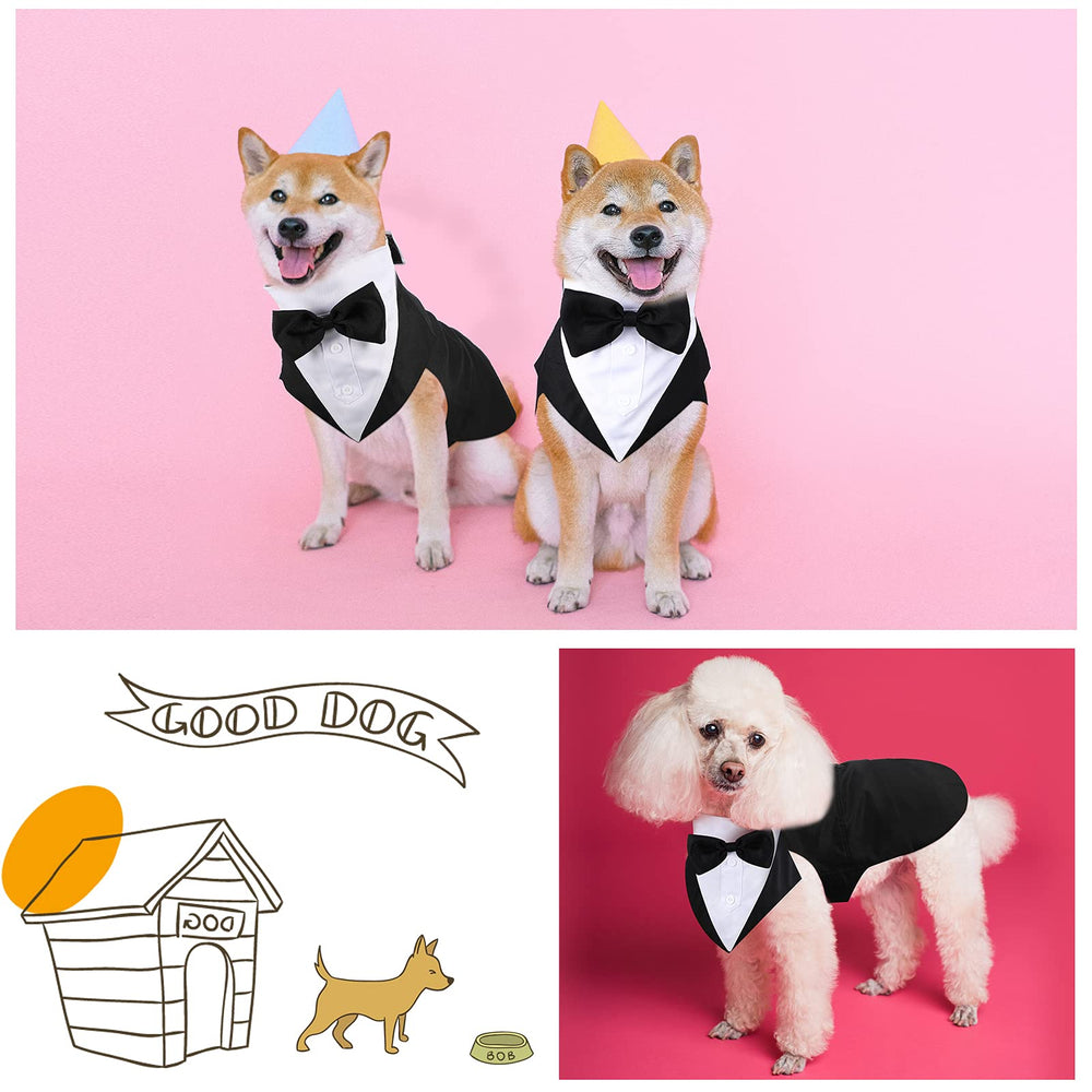 Weewooday Tuxedo chien – tissu doux et confort pour mouvements libres
