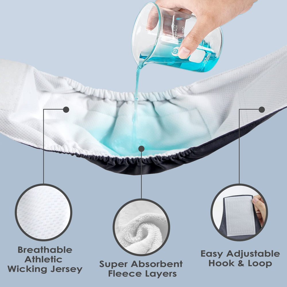 Wegreeco bande ventrale chien marine, ajustement sûr et réutilisable.