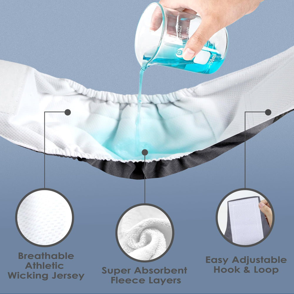 Wegreeco bandeau ventre chien motif chic 3, douceur du jersey qui évacue l'humidité.