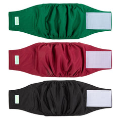 Bande ventrale Wegreeco lavable rouge Bourgogne, anti-fuite pour petites balades.