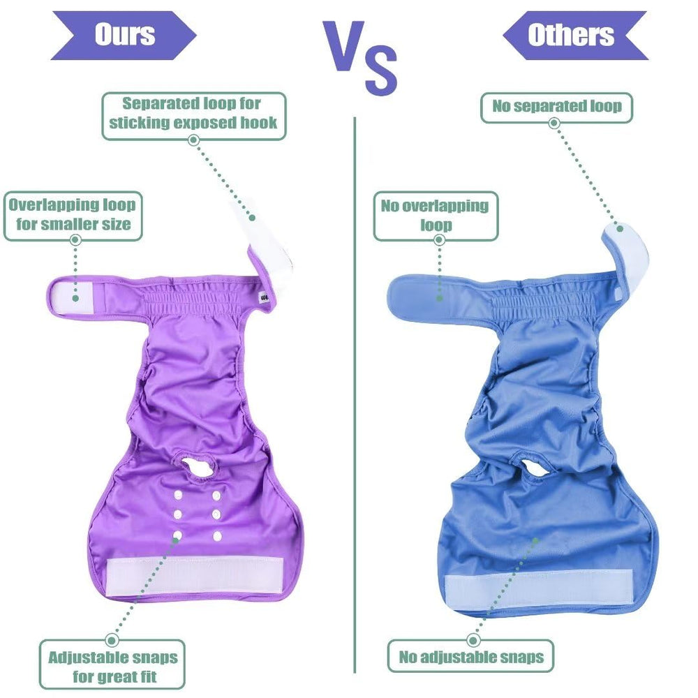 Wegreeco couches chien femelle lavables violet, douceur et tenue.