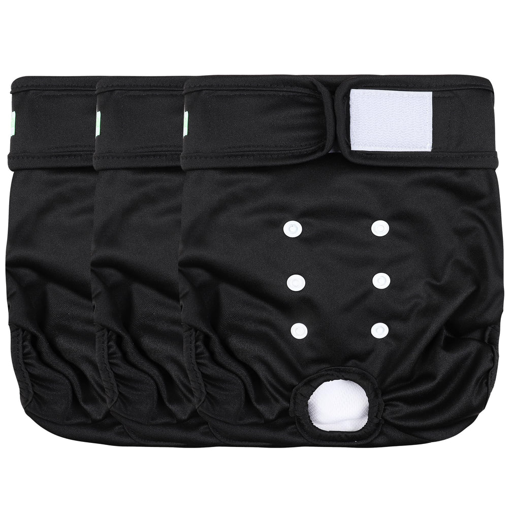 Couches Wegreeco pour chienne femelle — ensemble noir XL, confort durable.
