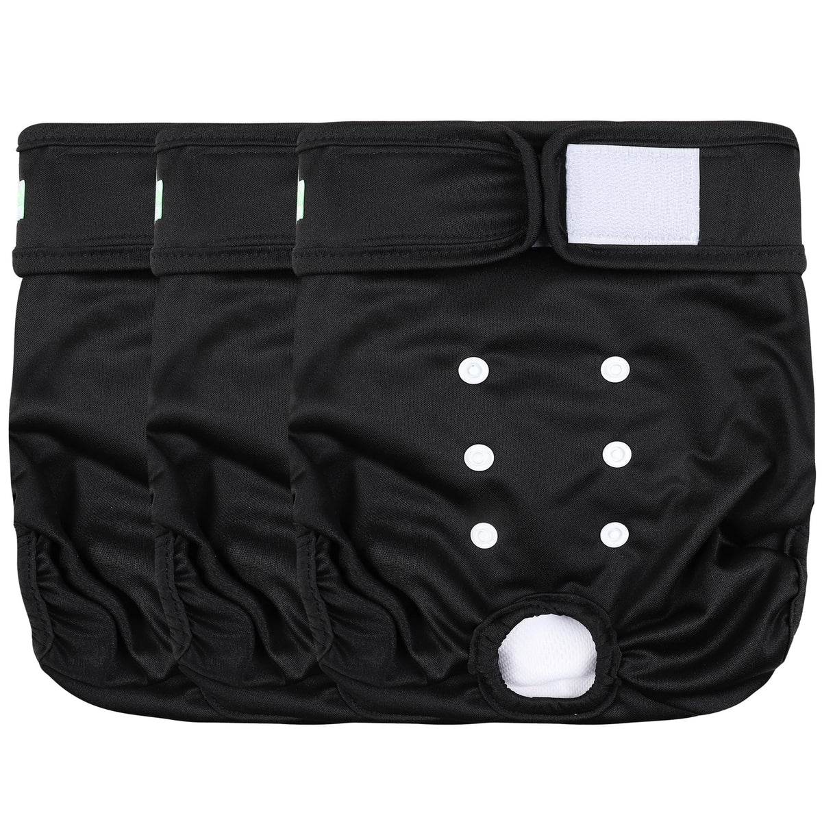 Couches Wegreeco pour chienne femelle — ensemble noir XL, confort durable.