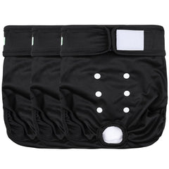 Couches Wegreeco pour chienne femelle — ensemble noir XL, confort durable.