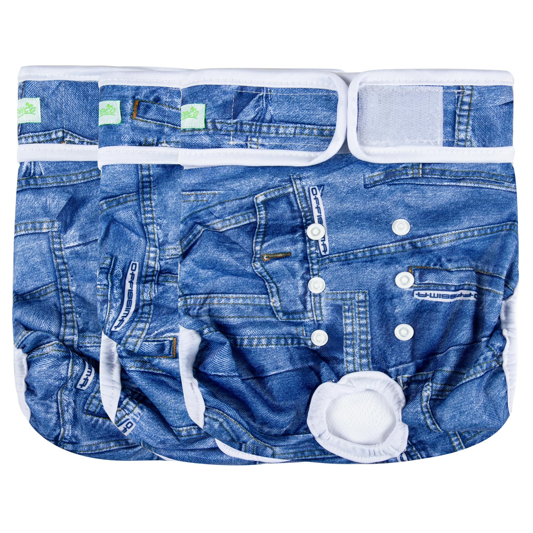Couches Wegreeco pour chien bleu jean taille XL, ensemble de 3, confort durable.