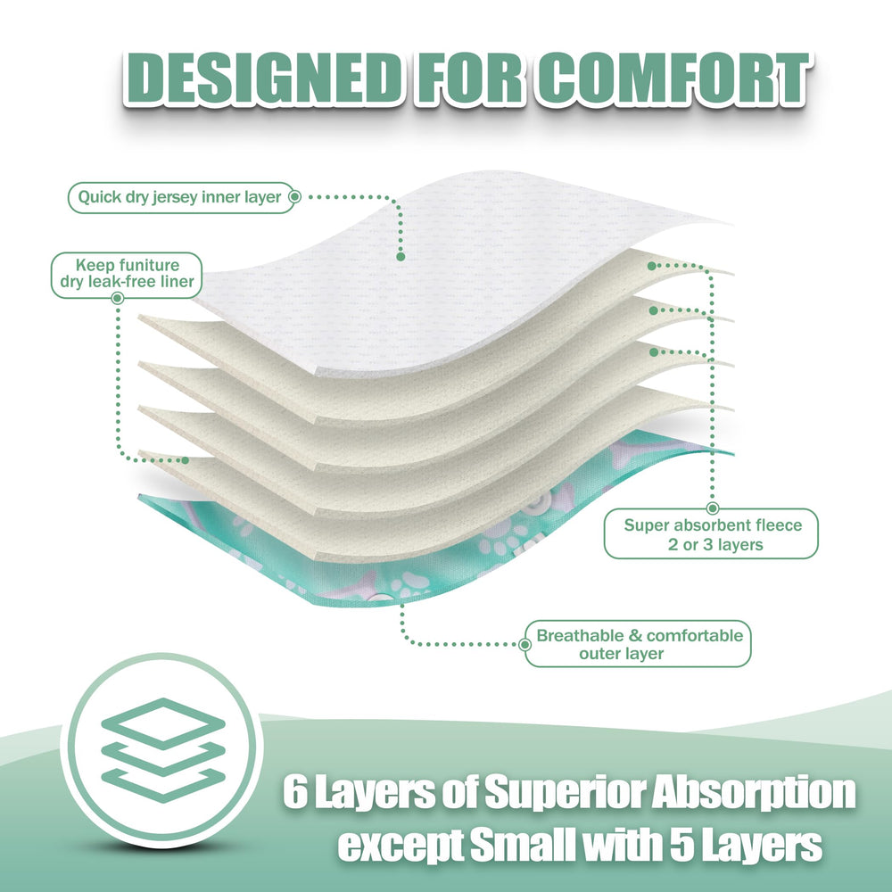 Wegreeco couches lavables pour chienne femelle: tissu absorbant et confort durable