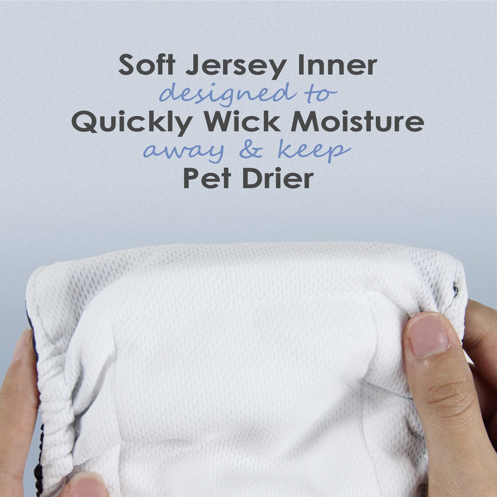 wegreeco ensemble trio noir moyen – protection réutilisable pour chien mâle
