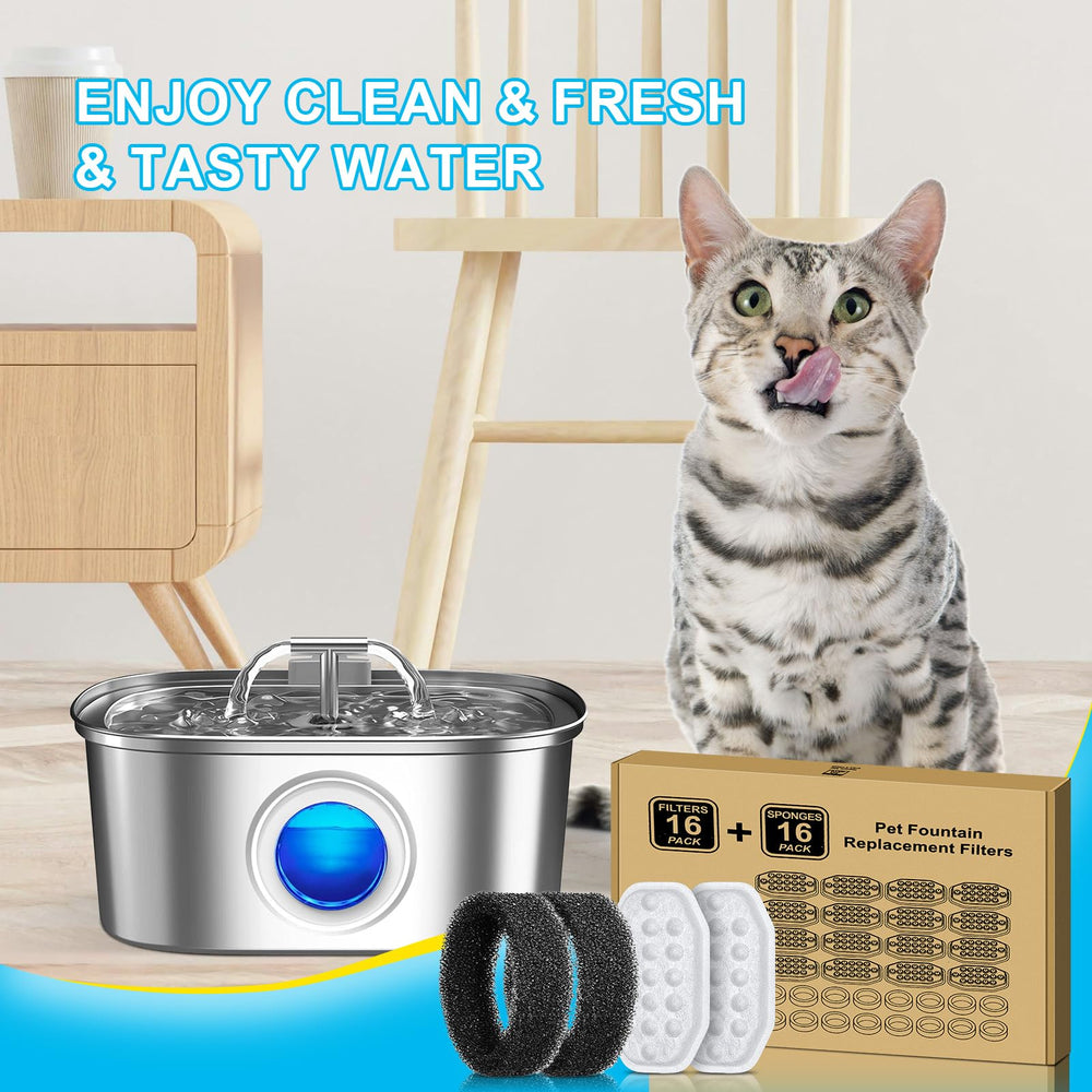 WEIKEY matériaux sûrs fontaine chat 108oz – sécurité pour animaux