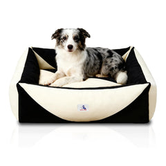 Welfibr canapé chien en coton canvas, housse lavable facilitant l’entretien.