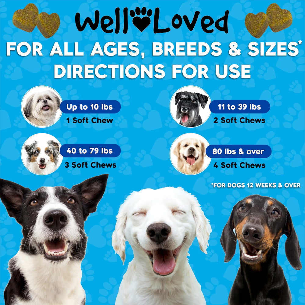 Well Loved soutien articulations à long terme apprécié par chiens actifs et seniors.