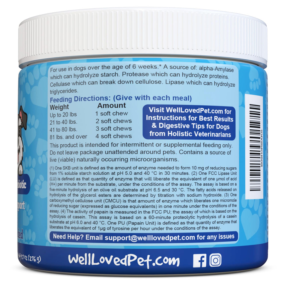 Well Loved Probiotiques pour Chiens — goût naturel sans arômes artificiels.