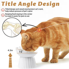 Wellbro assiette ergonomique élevée, réduction de la tension du cou pendant les repas.