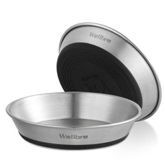 Bol Wellbro en inox anti-glisse pour chats, stabilité pendant les repas.