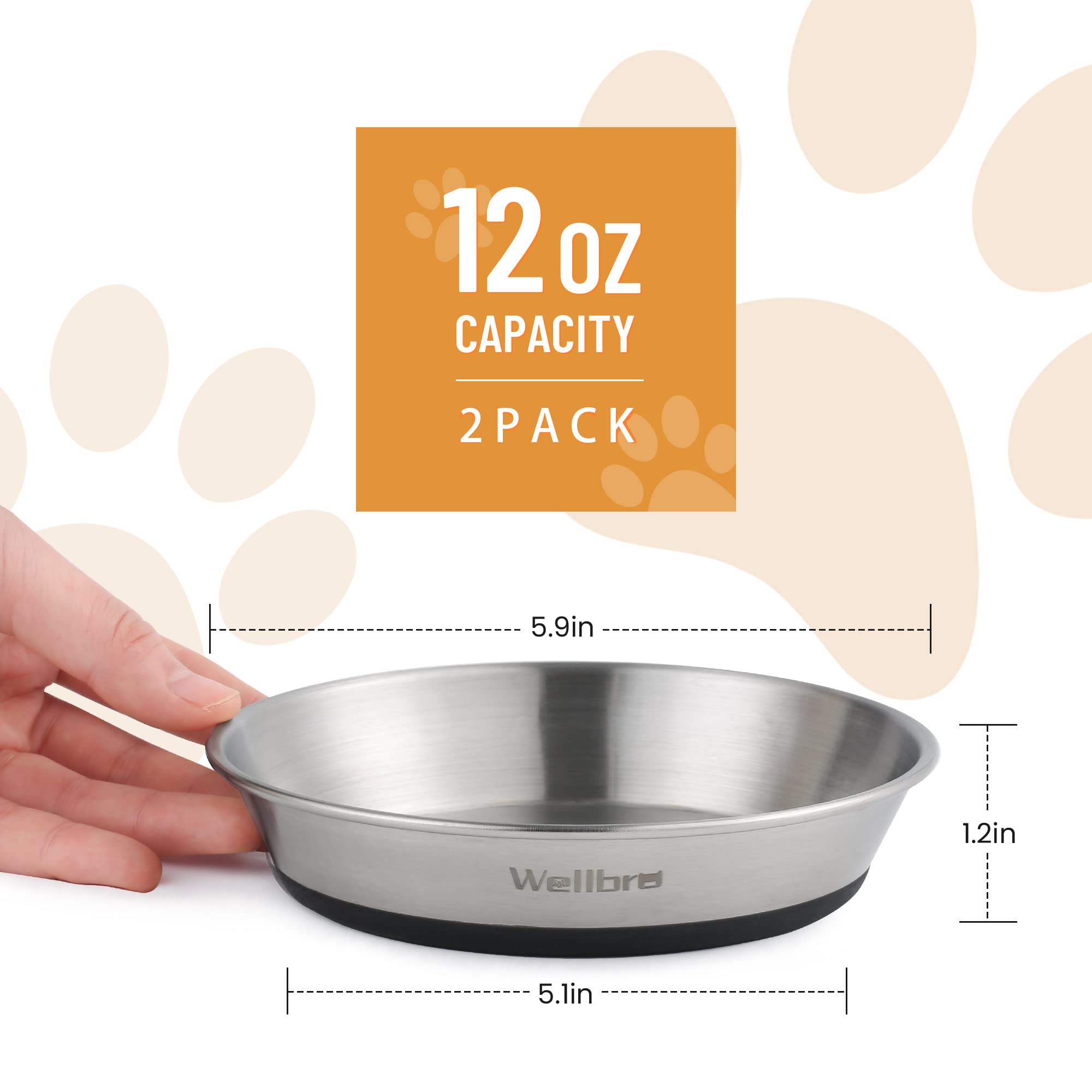 Wellbro bol inox capacite 355 ml, usage intérieur et extérieur.