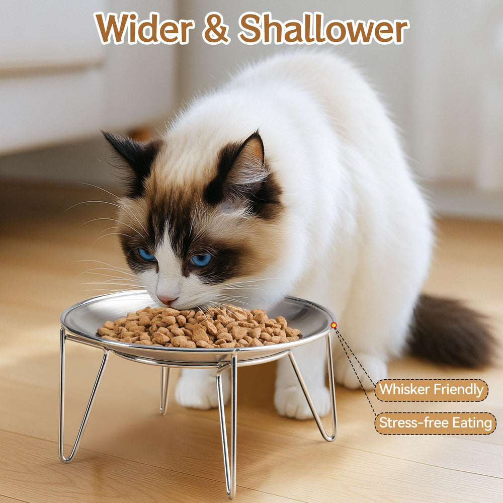 Support Wellbro avec bols pour repas ergonomique et pratique pour chats