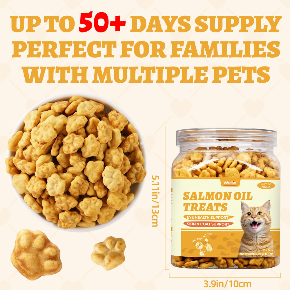 Wellix boîte stockage chat saumon: boîte refermable pour garder la fraîcheur des friandises.