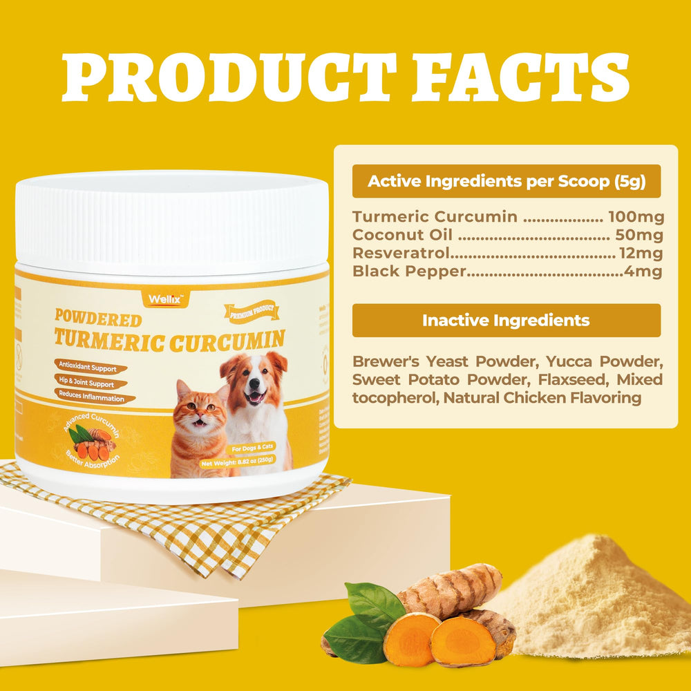 Wellix Curcuma 250 g — longévité pour trois mois d'utilisation.