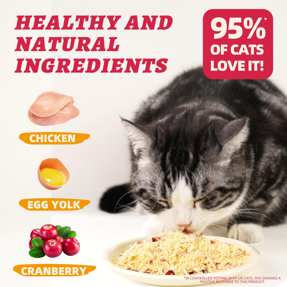 Wellix Topper Chat Œuf Jaune Séché: texture croquante pouvant stimuler l’appétit