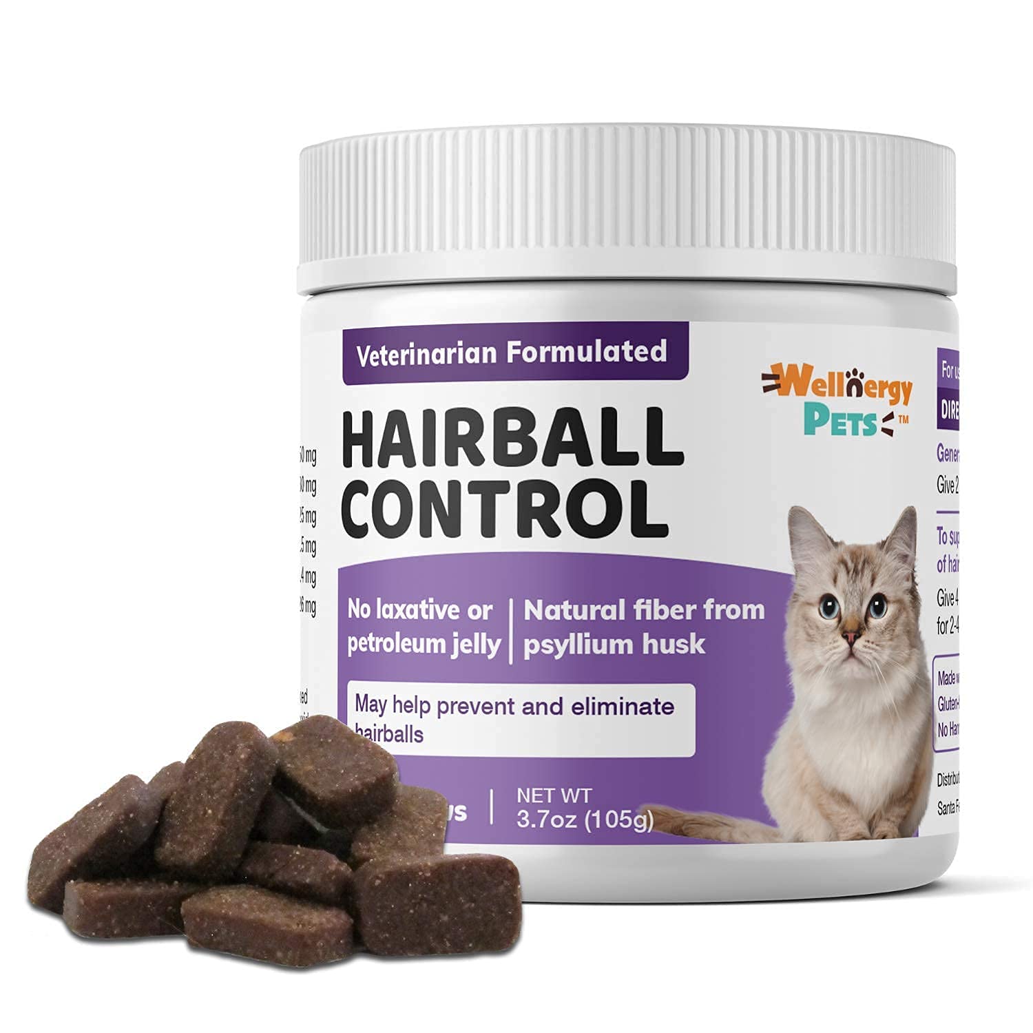 Wellnergy Pets Hairball : emballage des friandises pratique pour les propriétaires de chats.