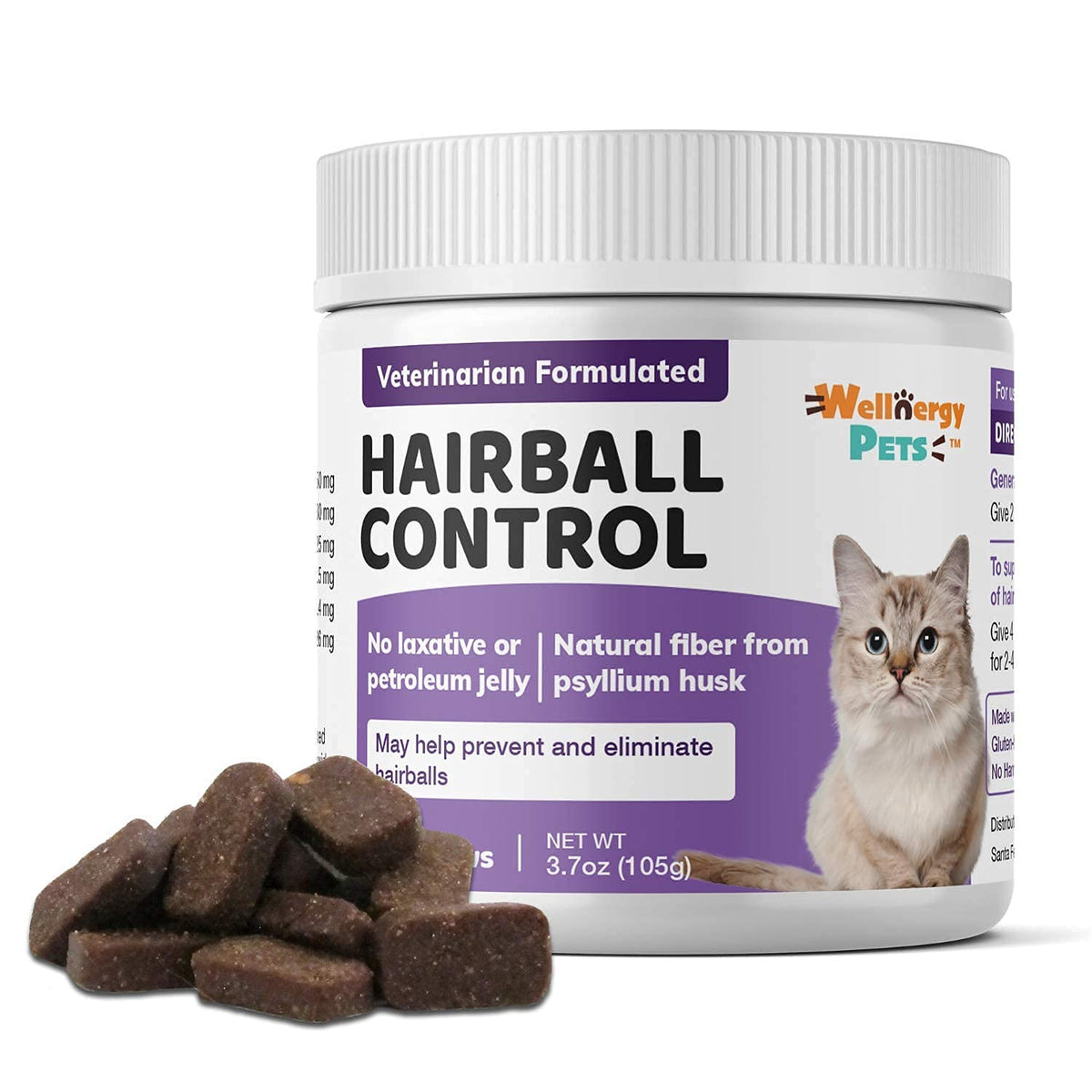 Wellnergy Pets Hairball : emballage des friandises pratique pour les propriétaires de chats.