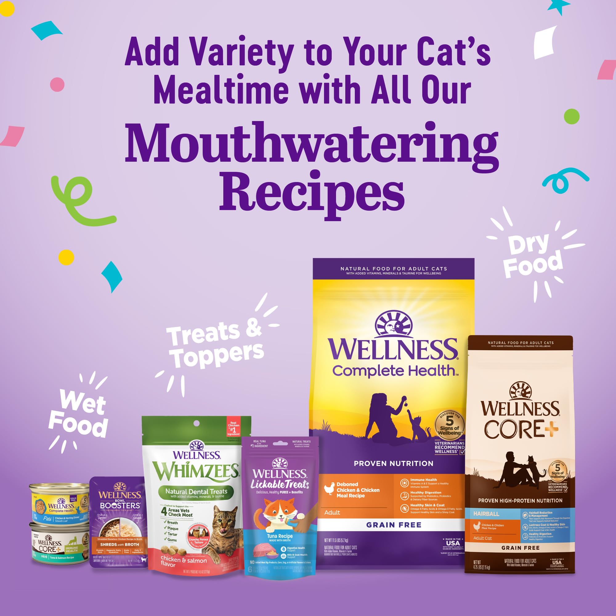 Wellness Appetizing Entrées: emballage pratique de 8 pochettes pour chats