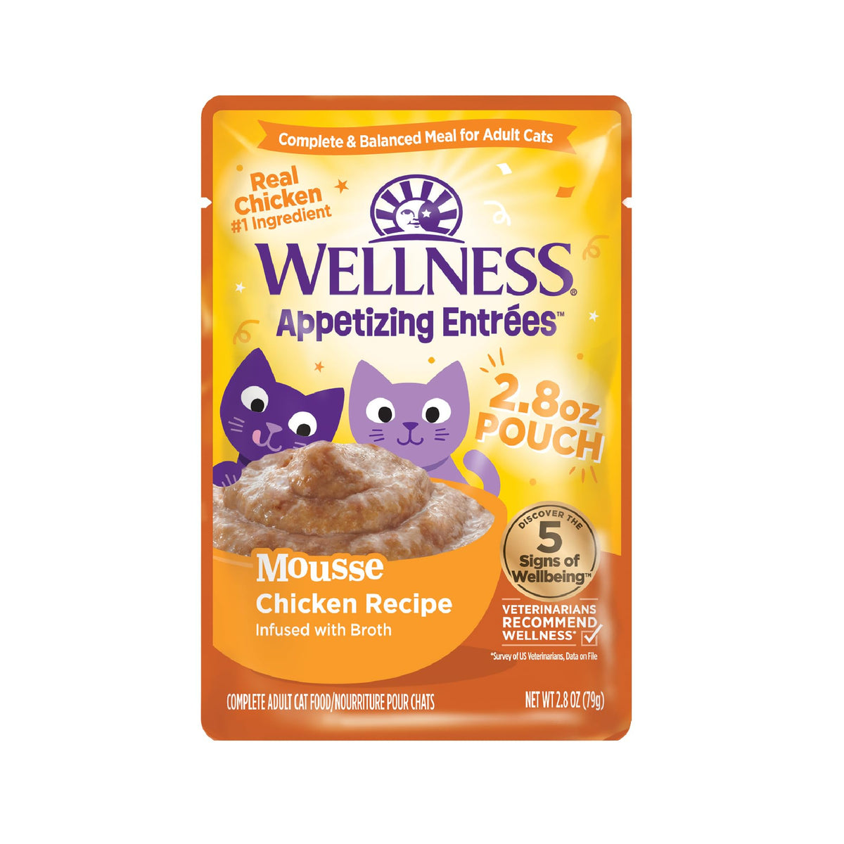Wellness Appetizing Mousse : texture crèmeuse pour chats difficiles.