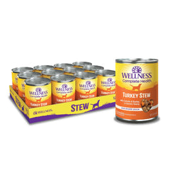 Wellness: boîtes dinde mijotée – repas complet et savoureux pour chien.