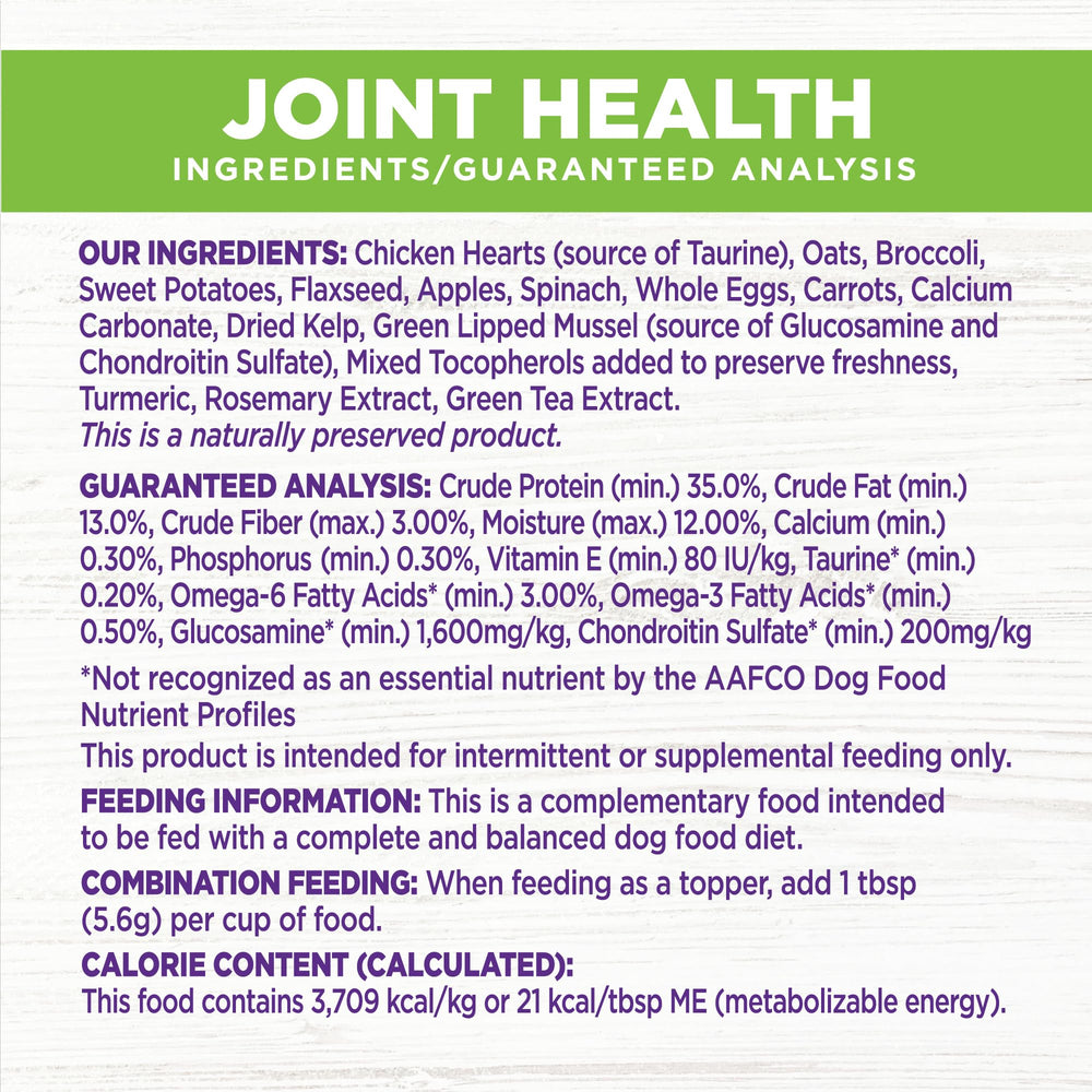 Wellness Bowl Boosters – glucosamine et chondroïtine, soutien potentiel des articulations.