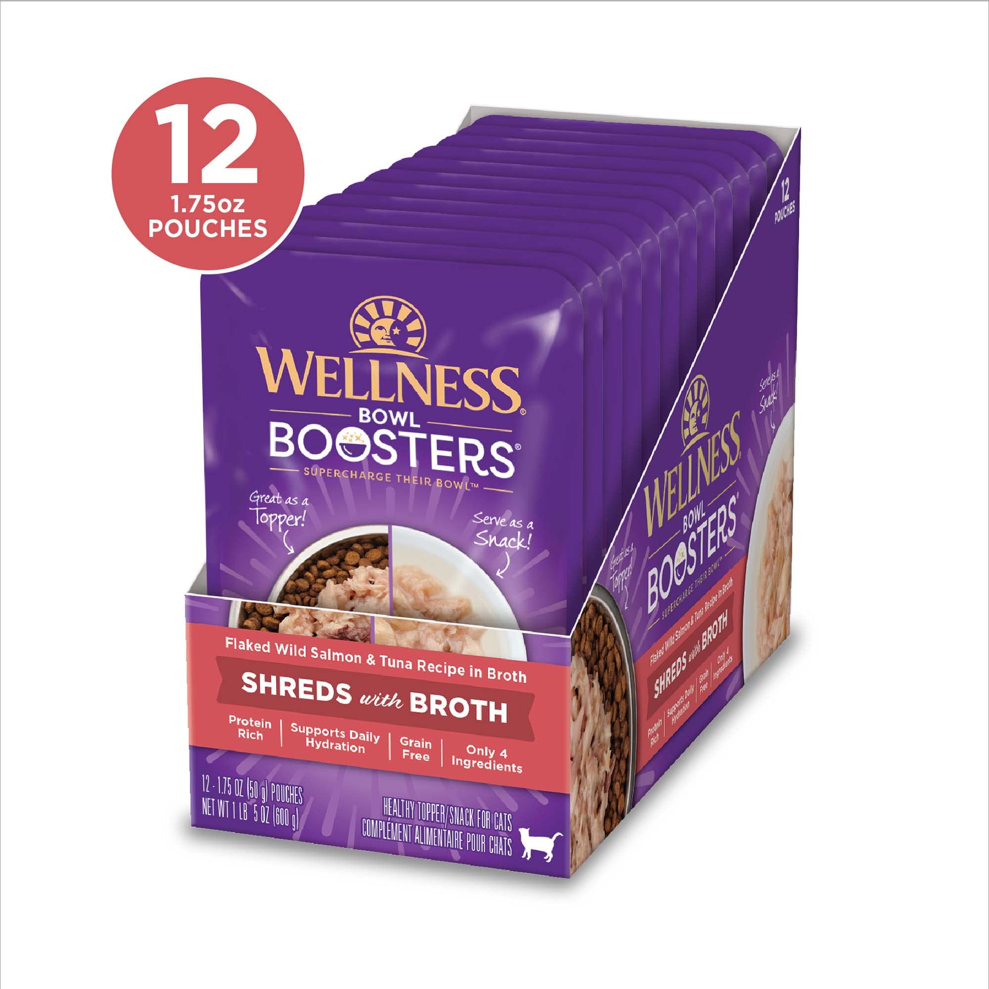 Wellness Bowl Boosters, sachet sans céréales, repas sain et naturel pour chat.