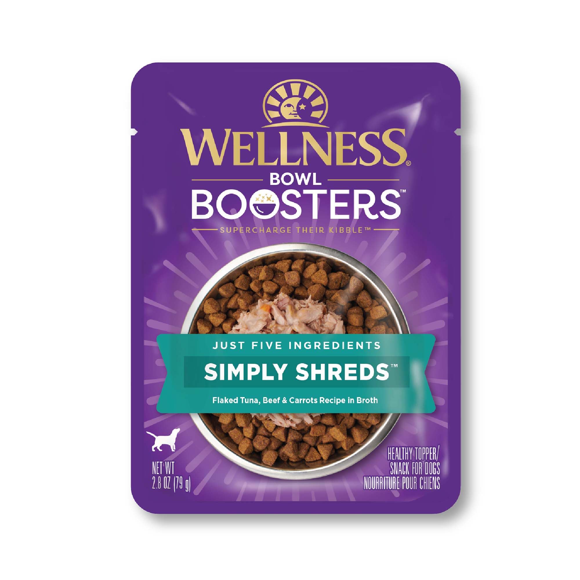 Wellness Bowl Boosters Simply Shreds emballage pratique facile à ouvrir pour repas rapide