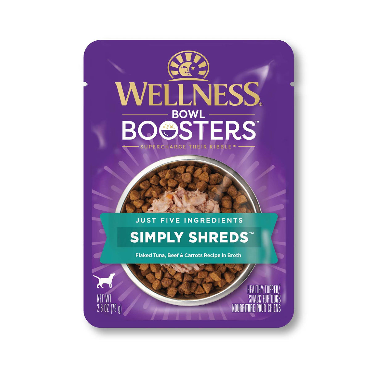 Wellness Bowl Boosters Simply Shreds emballage pratique facile à ouvrir pour repas rapide