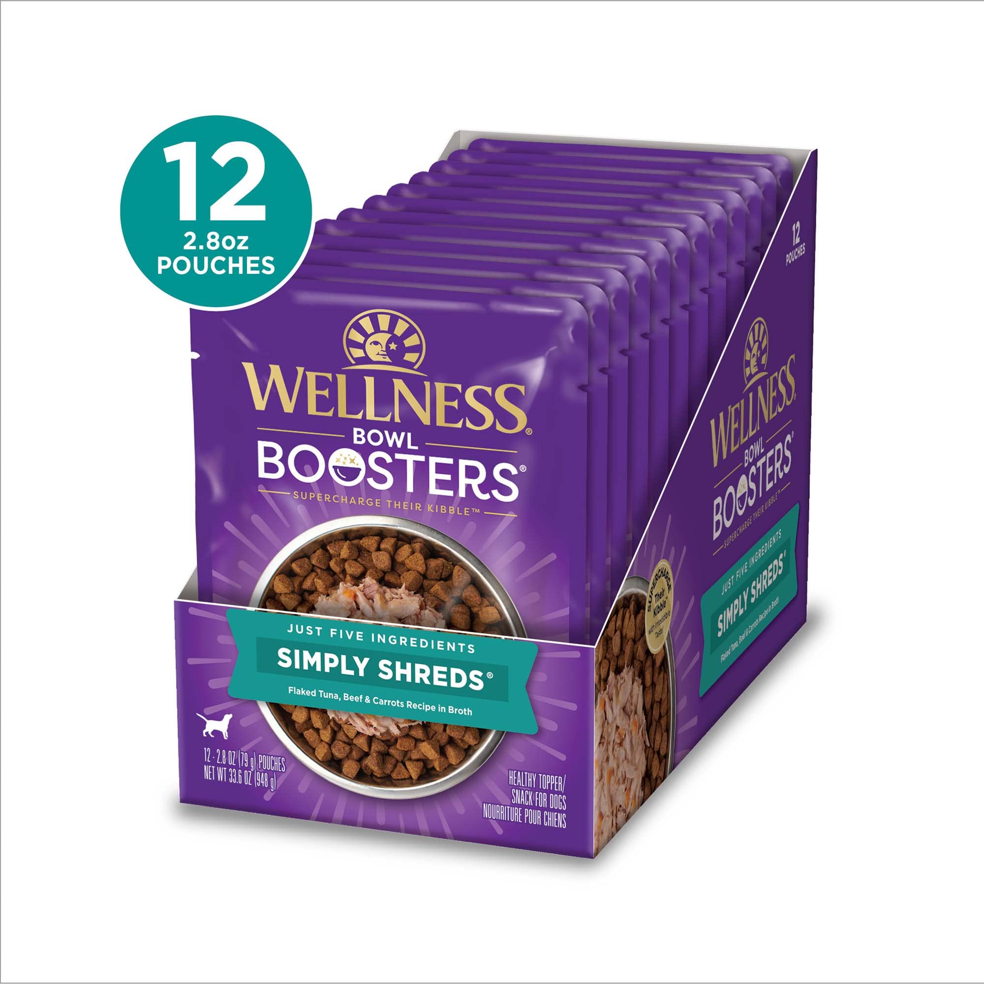 Wellness Bowl Boosters Simply Shreds protéines hachées visibles prêtes à napper le bol