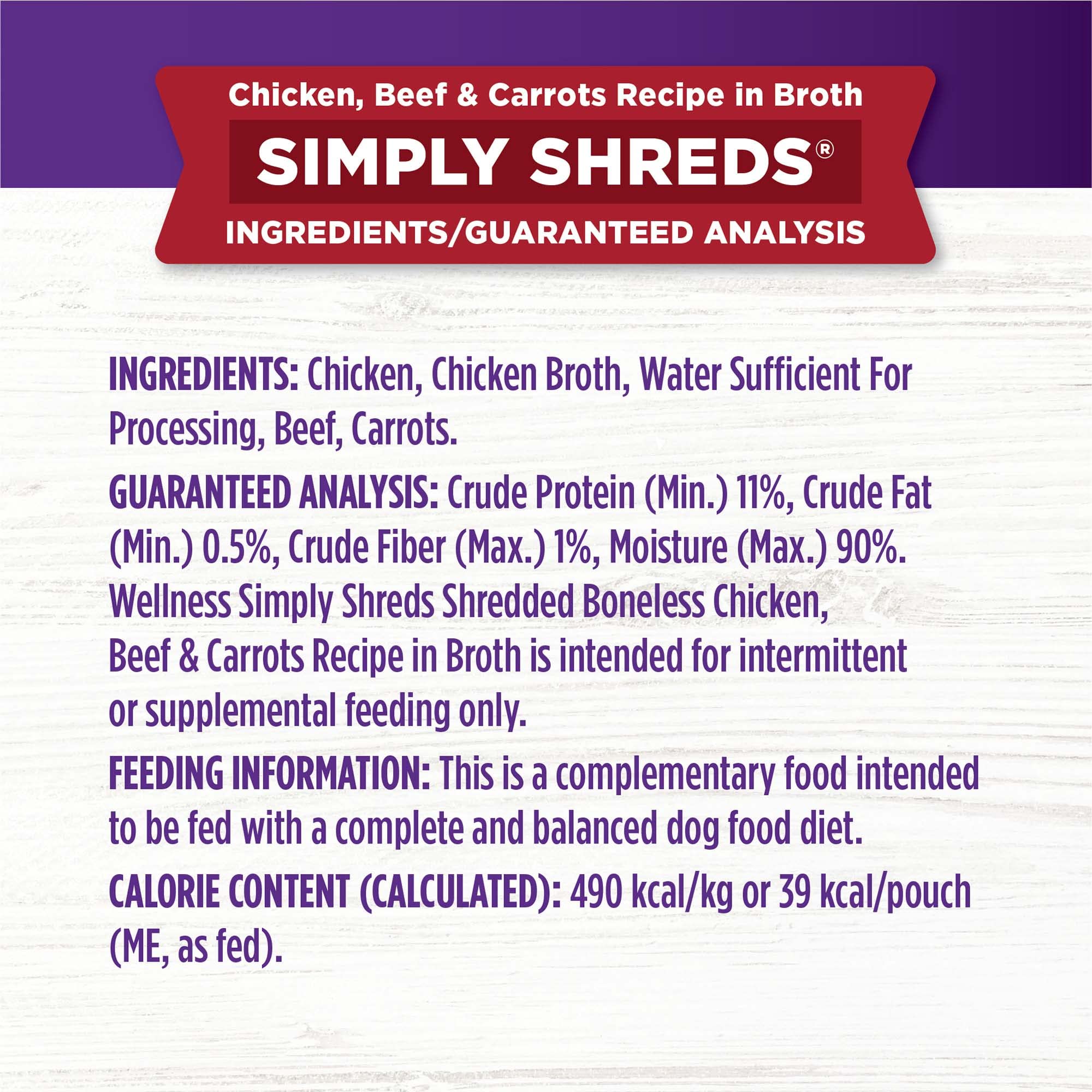 Wellness Bowl Boosters Simply Shreds: aucun additif artificiel pour une alimentation simple