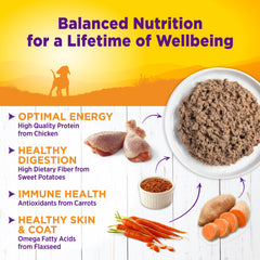 Wellness Complete Health chiot, calcium et phosphore, croissance osseuse saine.