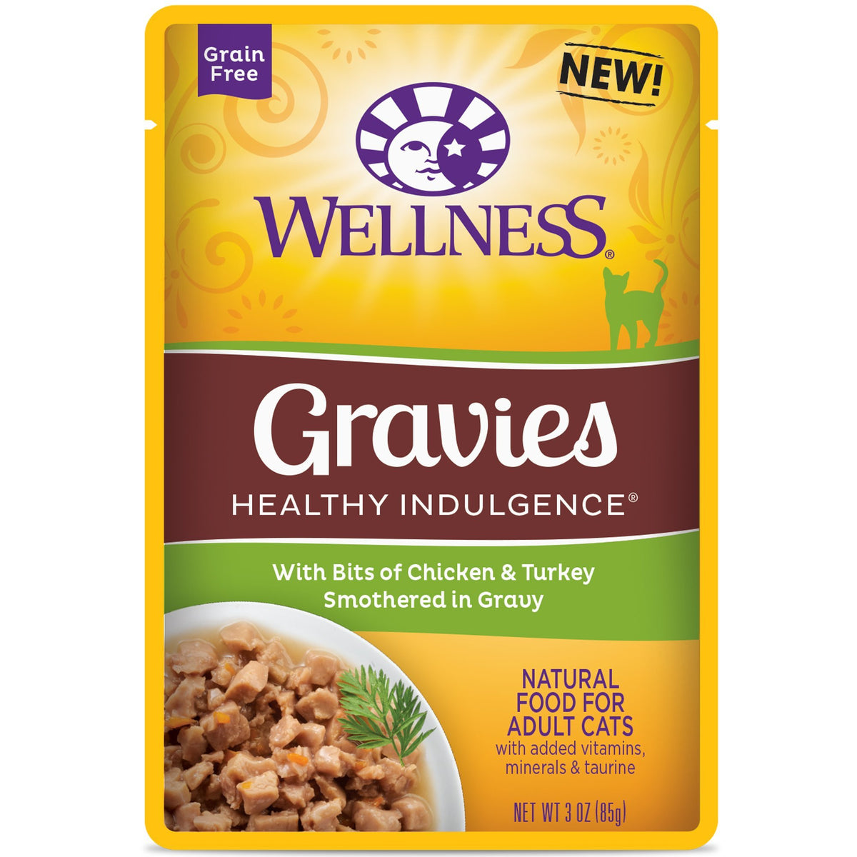 Wellness Chat: morceaux poulet et dinde dans une sauce savoureuse, hydratante.