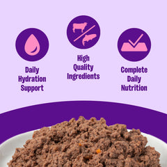 Wellness Chat Pâté Adulte Boeuf et Saumon, protéines de haute qualité pour l'énergie.