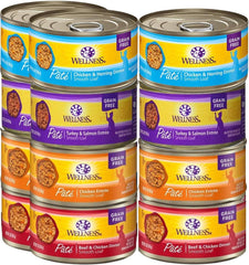 Wellness Chat Pâté Premium pack 12 boîtes variées pour planifier les repas.
